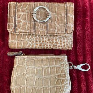 Nine West Brand New Croc Embossed Wallet and Coin Purse